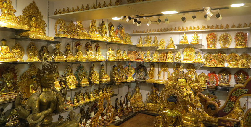 Our statues collection showcase in Patan